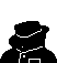 Detective smiley popping up